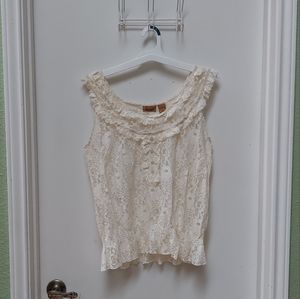 Women's Wrangler Lace Sleeveless Top Blouse Size XL